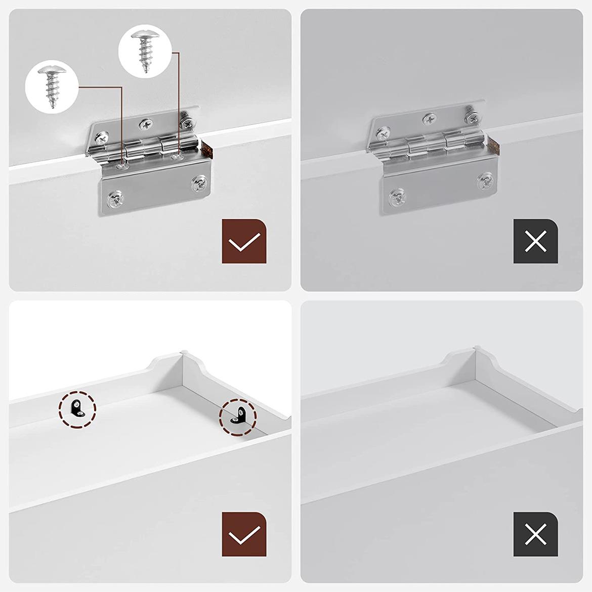 Klupa sa prostorom za odlaganje lsb061t10 100x40x46 cm bela