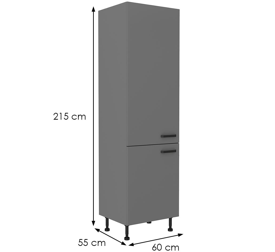 Nessa 60lo-215 2f ormar 2 vrata 60x55x215 tamno sivi
