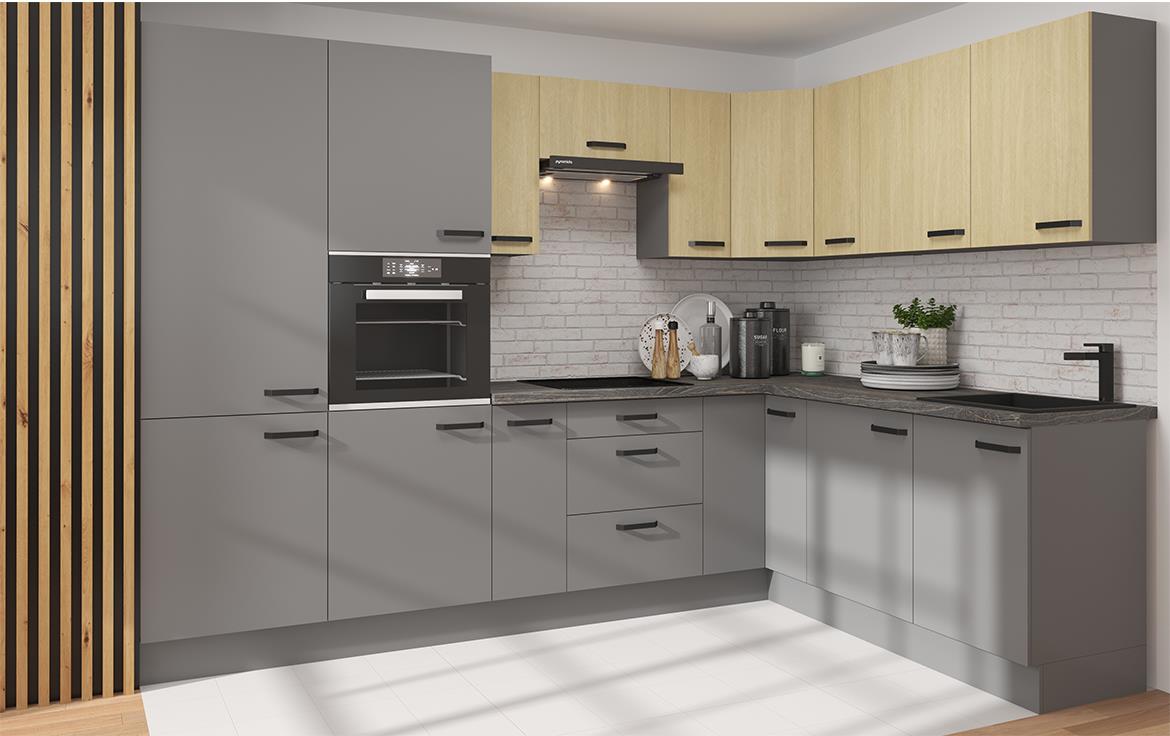 Nessa 60dp-215 2f ormar 2vrata+otvor za rernu 60x55x215 tamno sivi