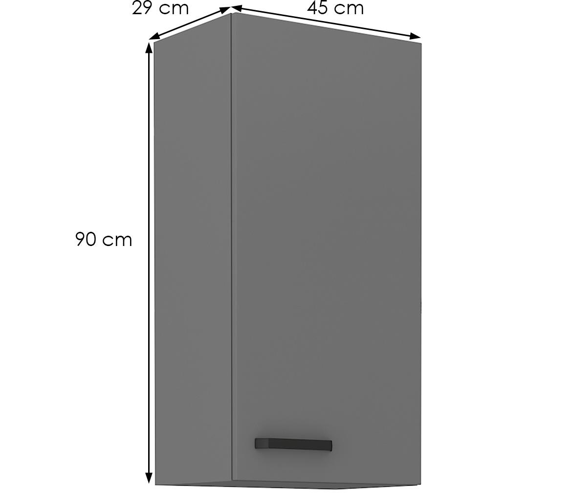 Nessa 45g-90 1f viseći el.1 vrata 45x29x90 tamno sivi