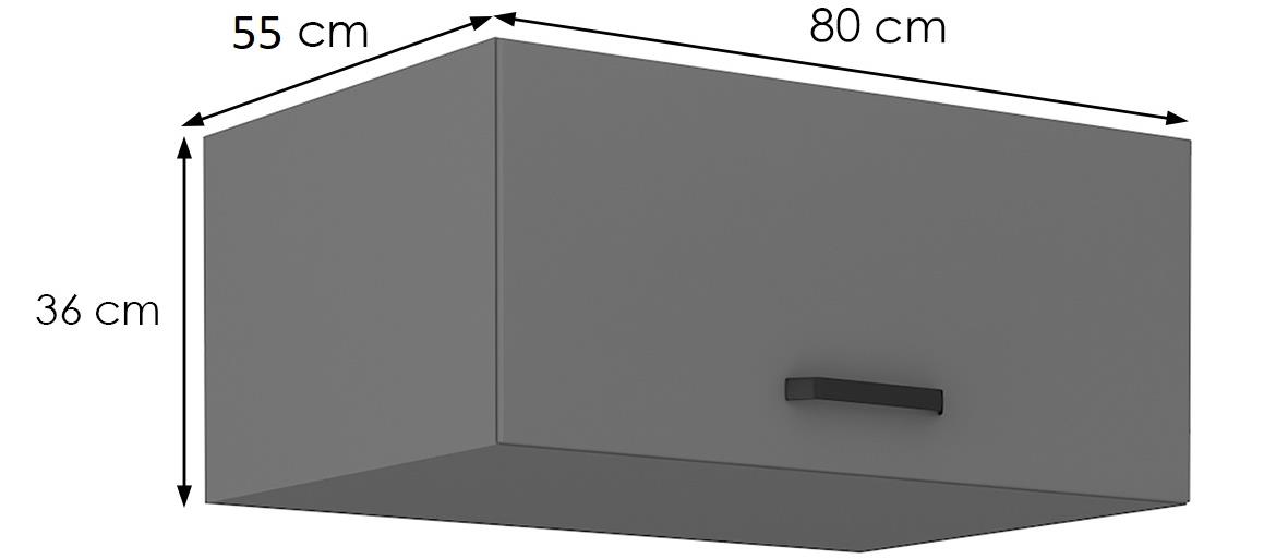 Nessa 80 nagu-36 1f element 1 vrata 80x55x36 tamno sivi