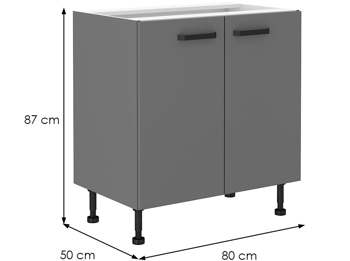 Nessa 80d 2f bb baza 2 vrata 80x50x87 tamno sivi