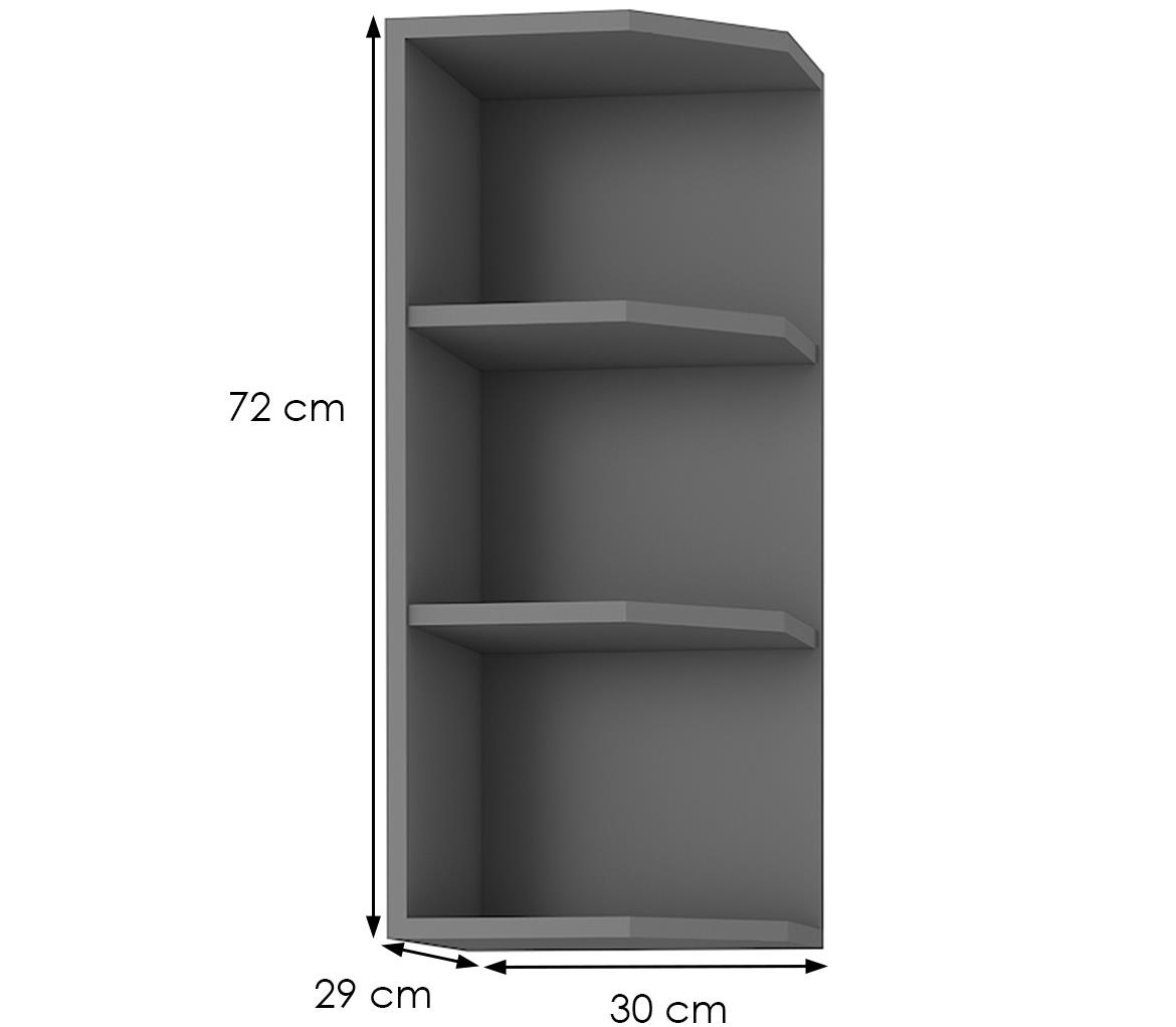 Scandi/Ava/Nessa 30g-72 zak viseći el.završni otvoreni sa policama 30x29x72 tamno sivi