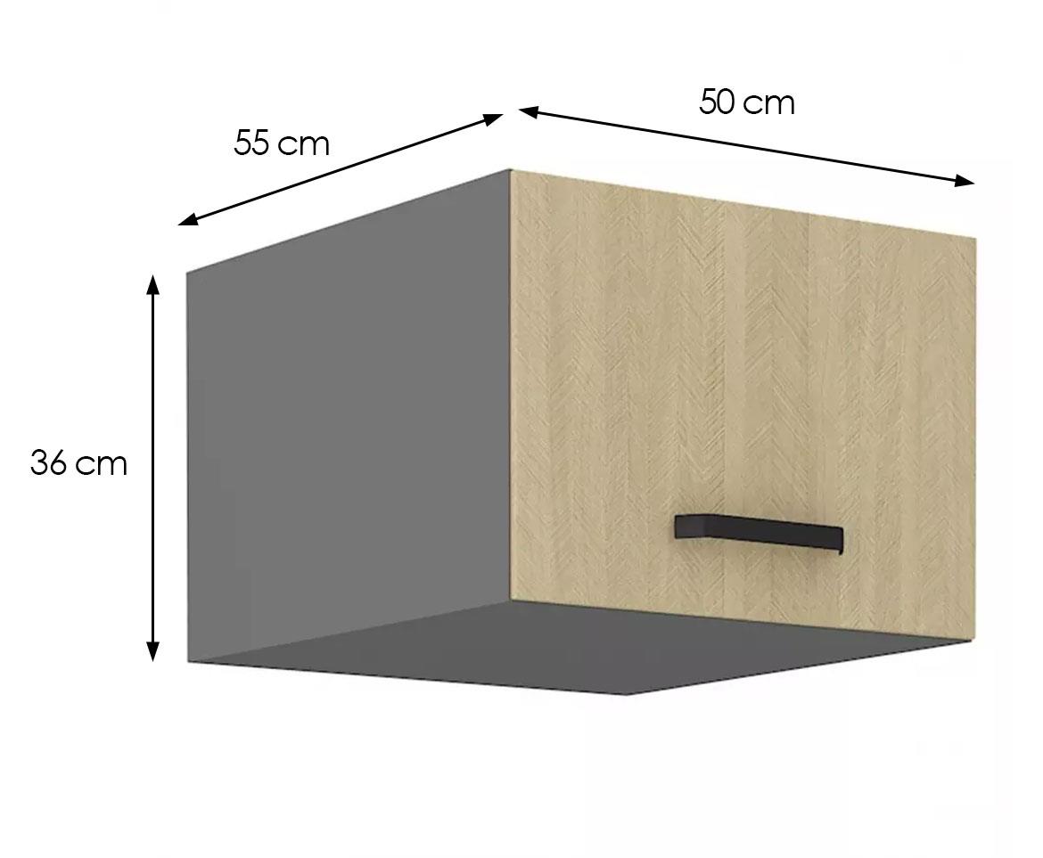 Scandi 50 nagu-36 1f kuhinjski element 1 vrata 50x55x36 cmnatur/tamno sivi