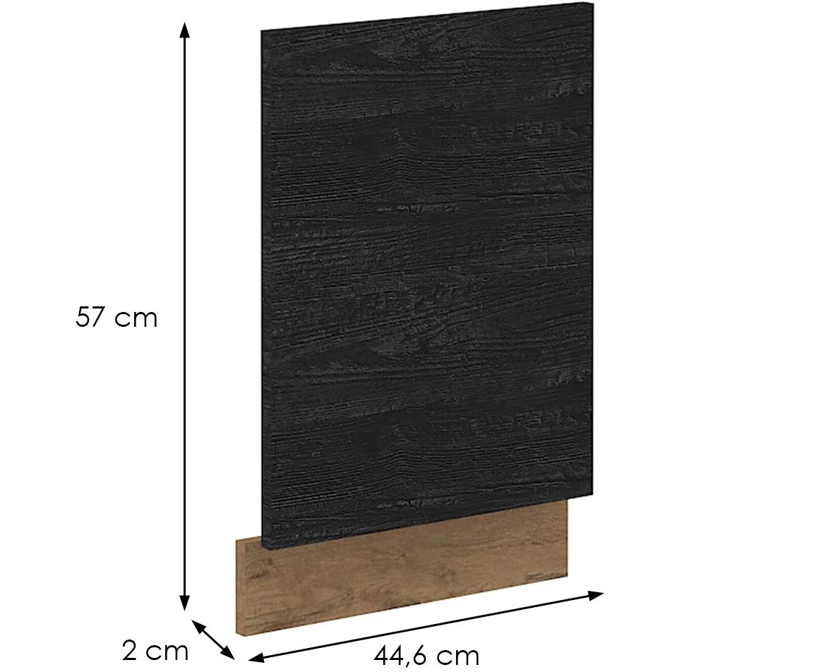 Vigo Dark kuhinjska vrata za sudomašinu 570x446 cm crna