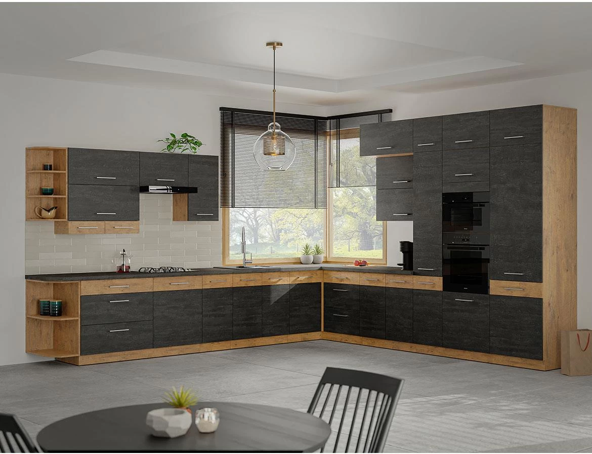 Vigo Dark kuhinjska vrata za sudomašinu 570x446 cm crna