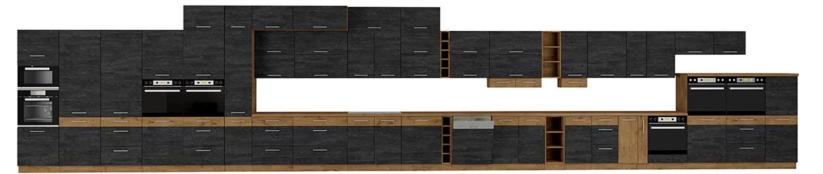 Vigo Dark kuhinjska vrata za sudomašinu 570x446 cm crna