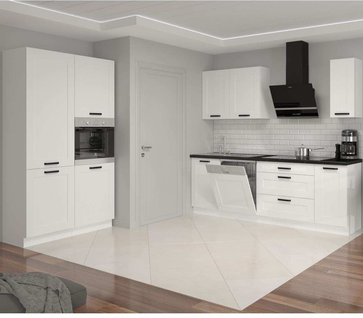 Luna kuhinja bez radne ploce 260x50x200 cm bela