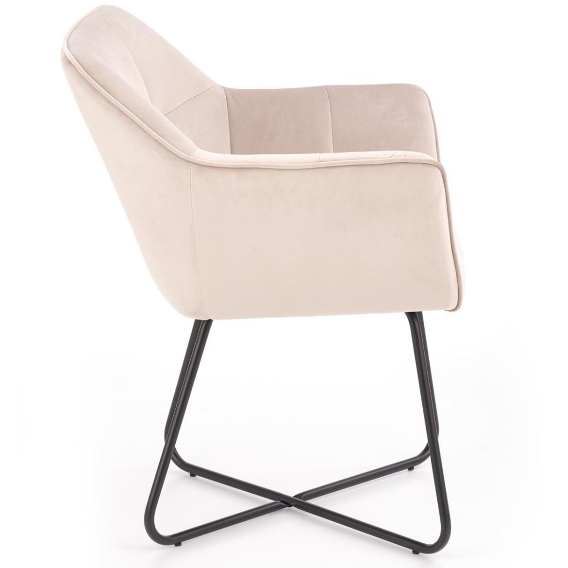 Stolica K377 Velvet/Metal ?. Beige