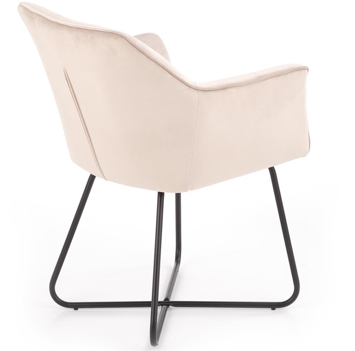 Stolica K377 Velvet/Metal ?. Beige