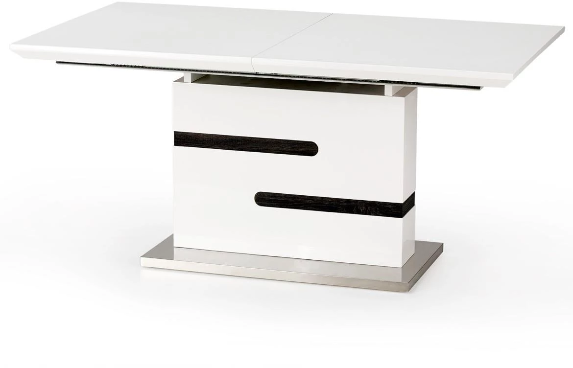 Monako sto 160/220 Mdf/celik - bela/siva