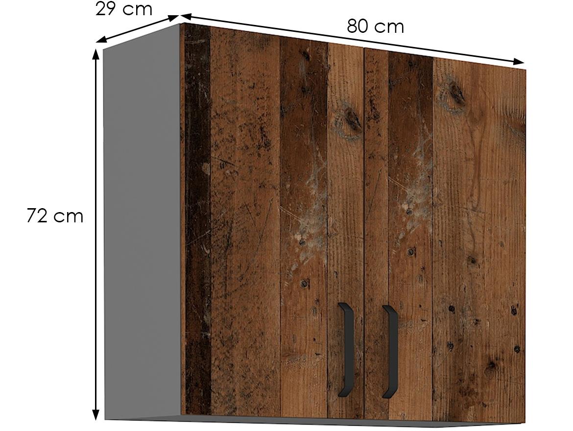 Tessa 80g-72 2f kuhinjski element 2 vrata 80x29x71,5 cm rustik drvo/tamno sivi