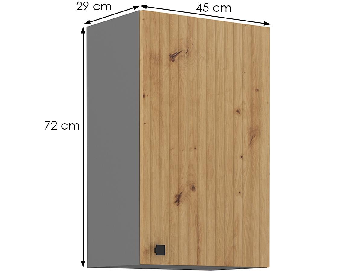 Ava 45g-72 1f kuhinjski element 1 vrata 45x29x71,5 cm natur (artisan hrast)/sivi