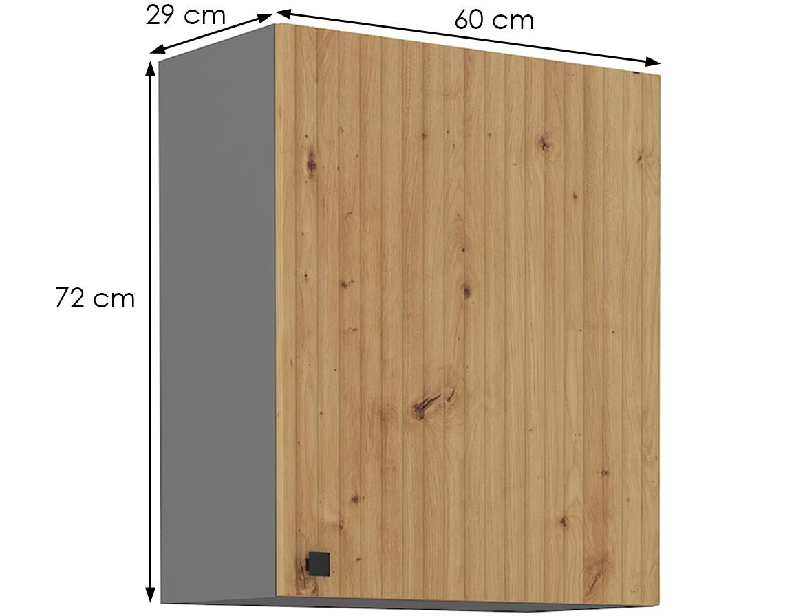 Ava 60g-72 1f kuhinjski element 1 vrata 60x29x71,5 cm natur (artisan hrast)/sivi