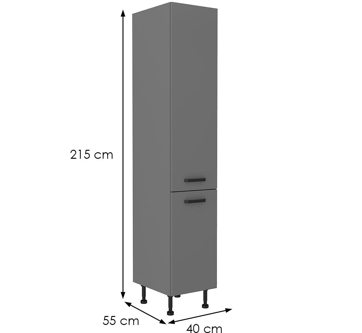 Nessa 40dk-215 2f ormar 2 vrata 40x57x215 tamno sivi