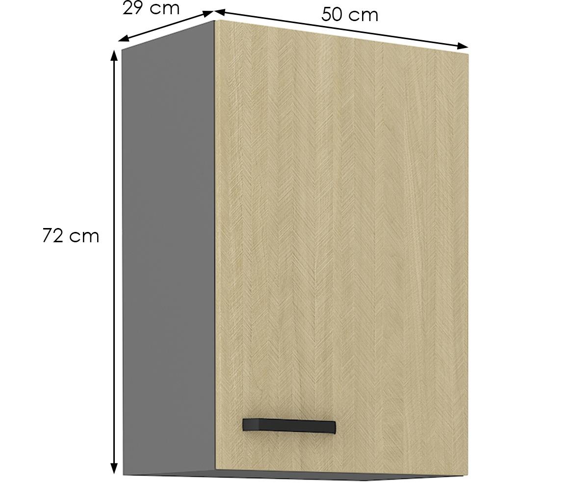 Scandi 50g-72 1f kuhinjski element 1 vrata 50x29x71,5 cm natur/tamno sivi