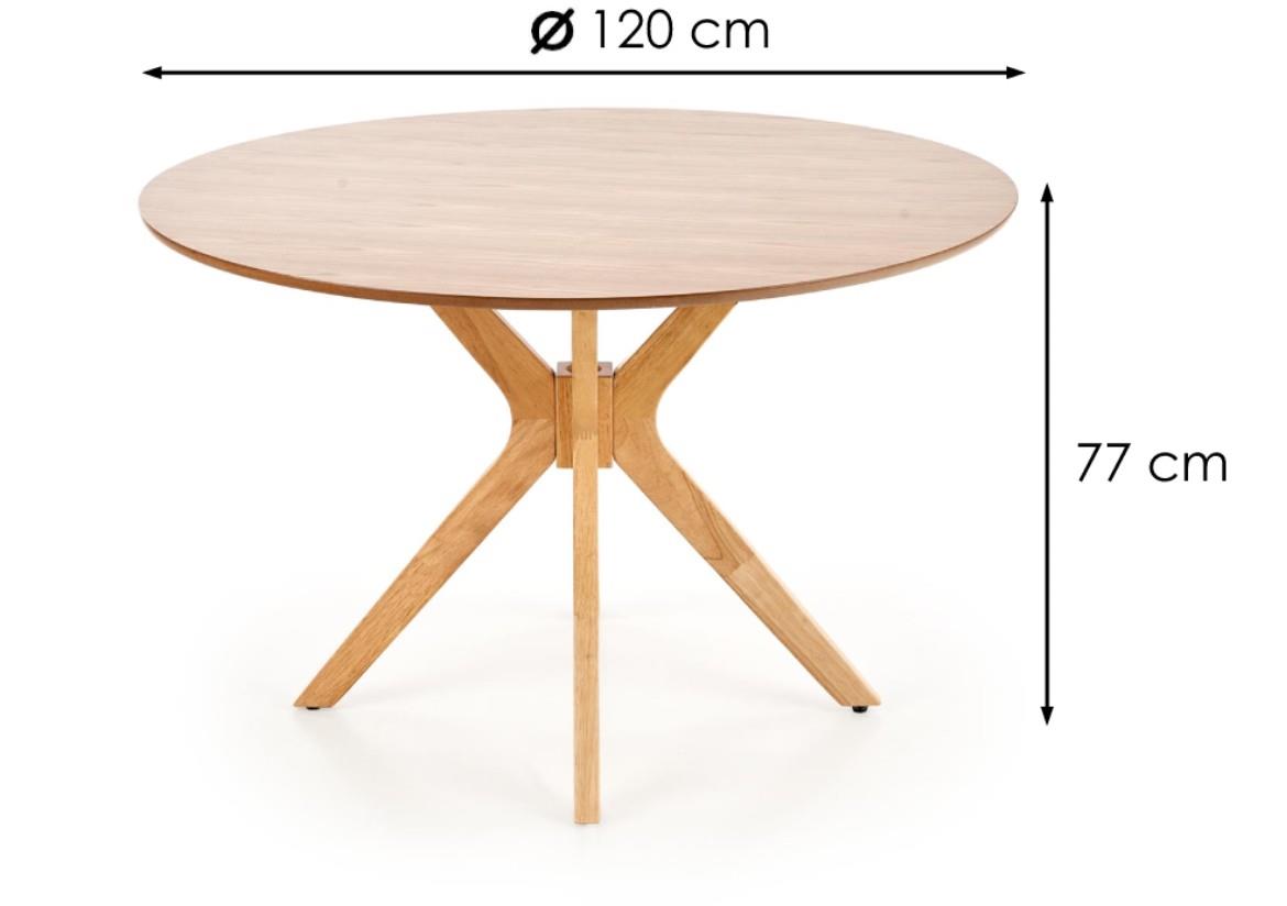 Nicolas sto 120 Mdf/Drvo - Prirodni hrast