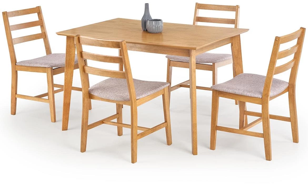 Set sto i stolice Cordoba 1+4 120x80 svetli hrast