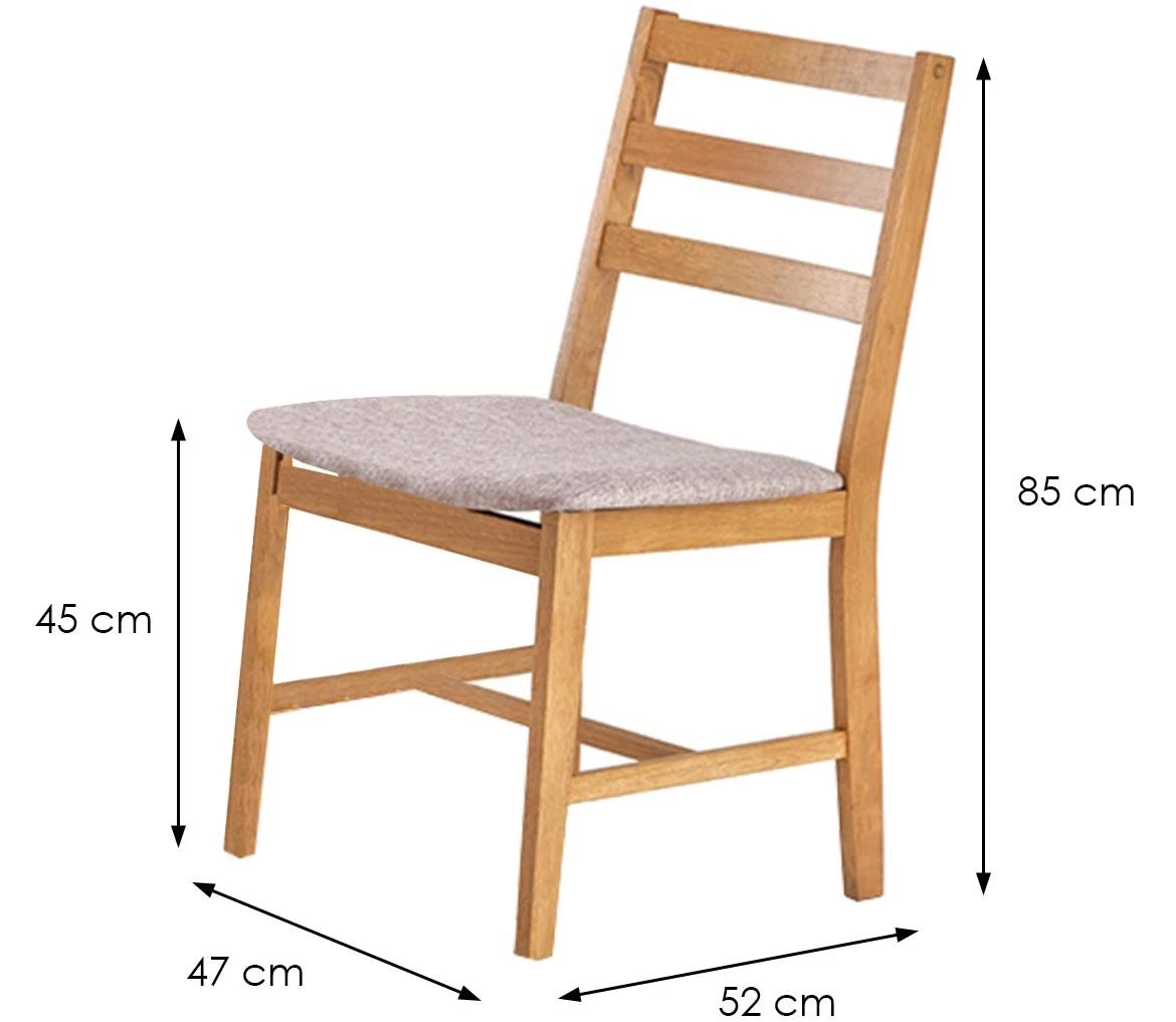 Set sto i stolice Cordoba 1+4 120x80 svetli hrast