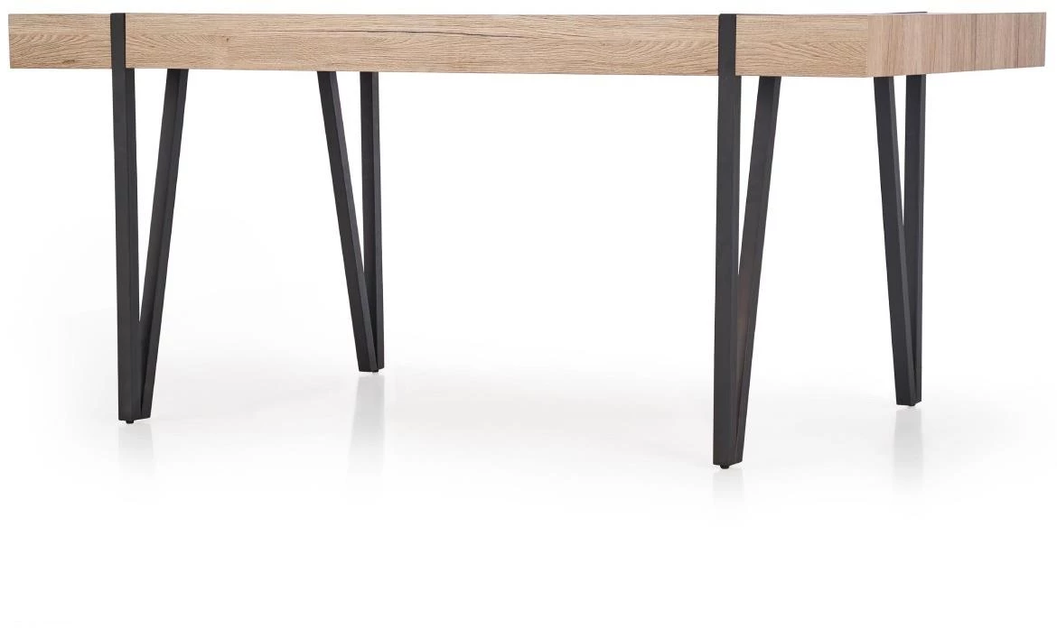Iohann 170 Mdf/Steel sto - San Remo hrast/crna