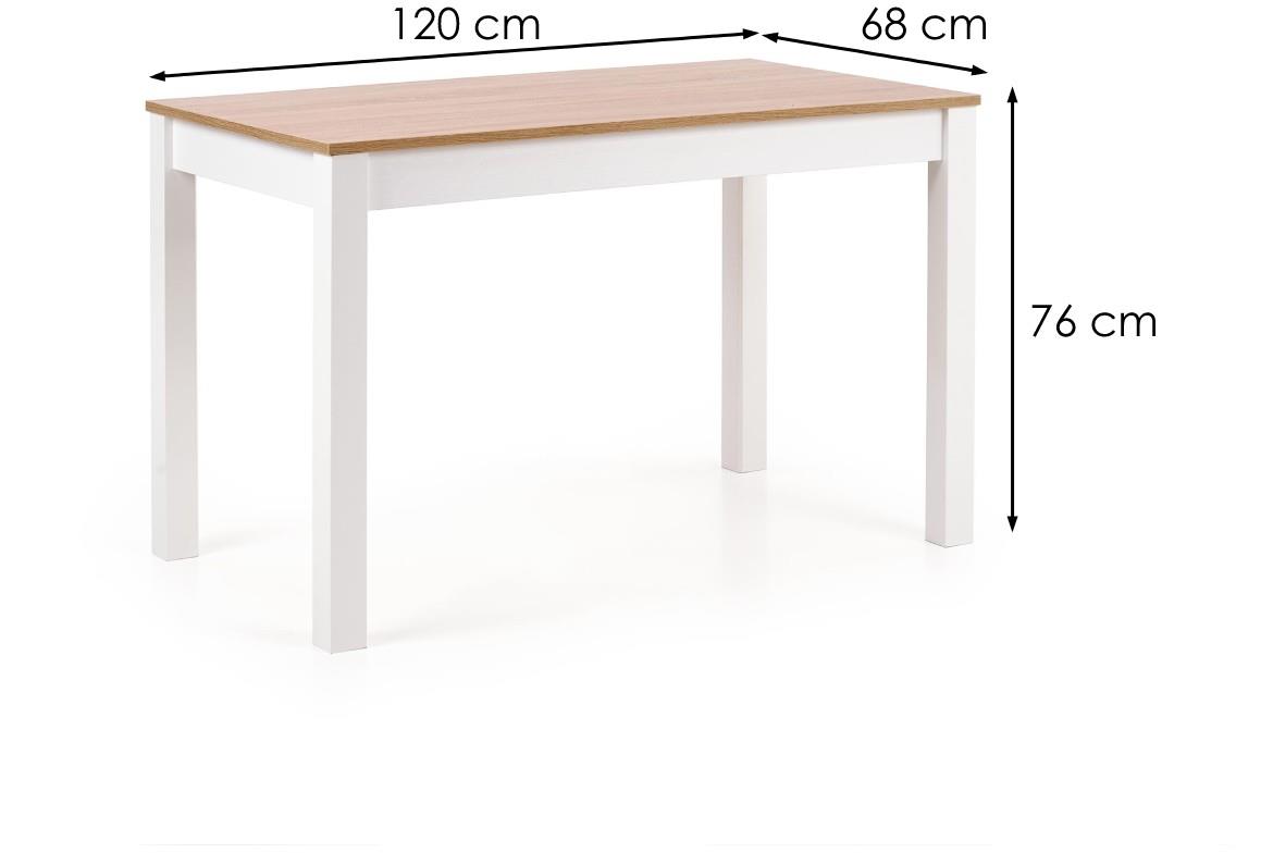 Ksaveri sto 120k68 Ploca/Abs/Mdf – Sonoma hrast/bela