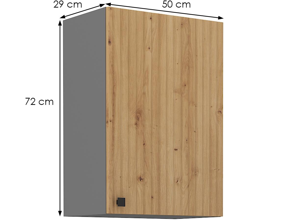 Ava 50g-72 1f kuhinjski element 1 vrata 50x29x71,5 cm natur (artisan hrast)/sivi