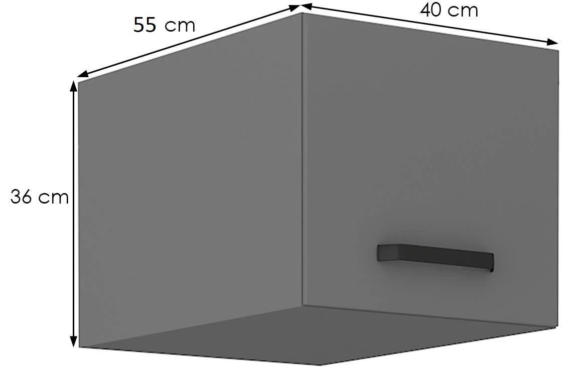 Nessa 40 nagu-36 1f  element 1 vrata 40x55x36 tamno sivi