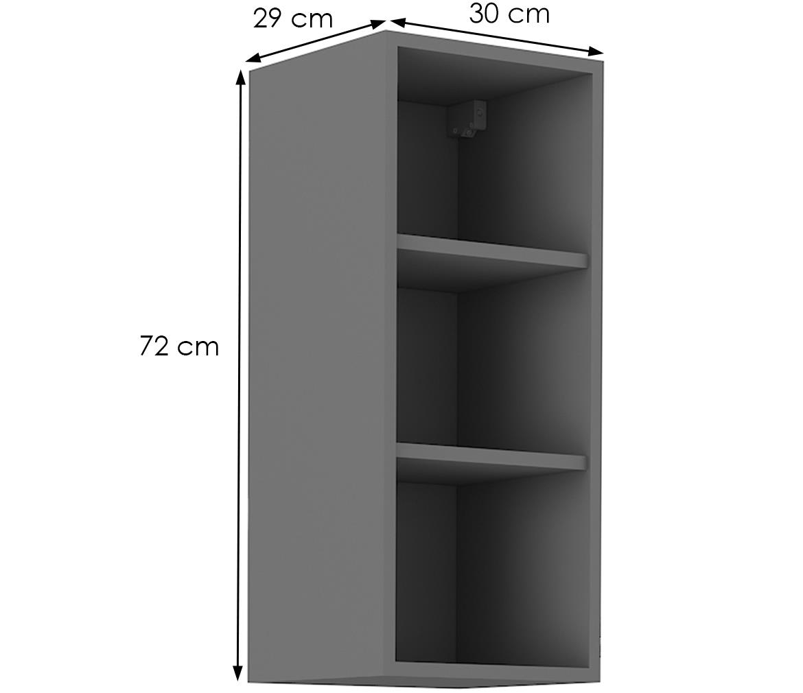 Scandi/Ava/Nessa 30g-72 otw viseći el.sa policama 30x29x72 tamno sivi