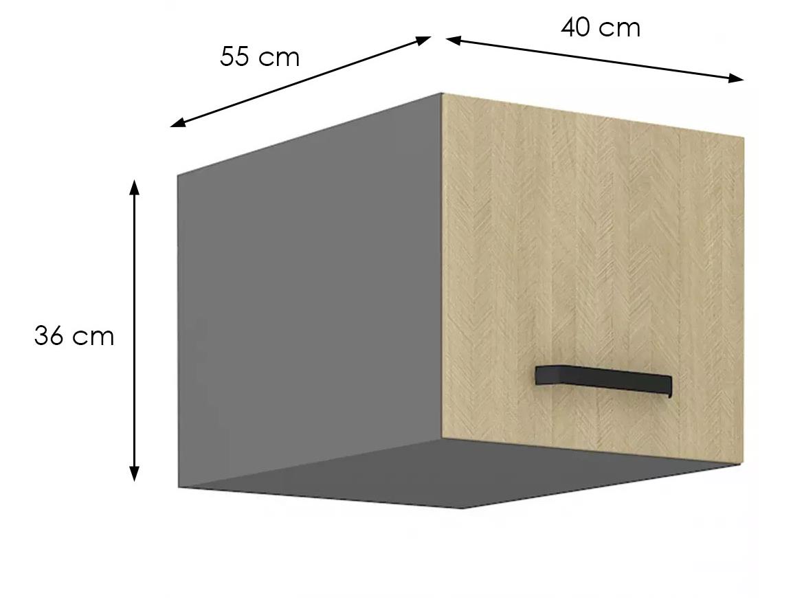 Scandi 40 nagu-36 1f kuhinjski element 1 vrata 40x55x36 cm natur/tamno sivi