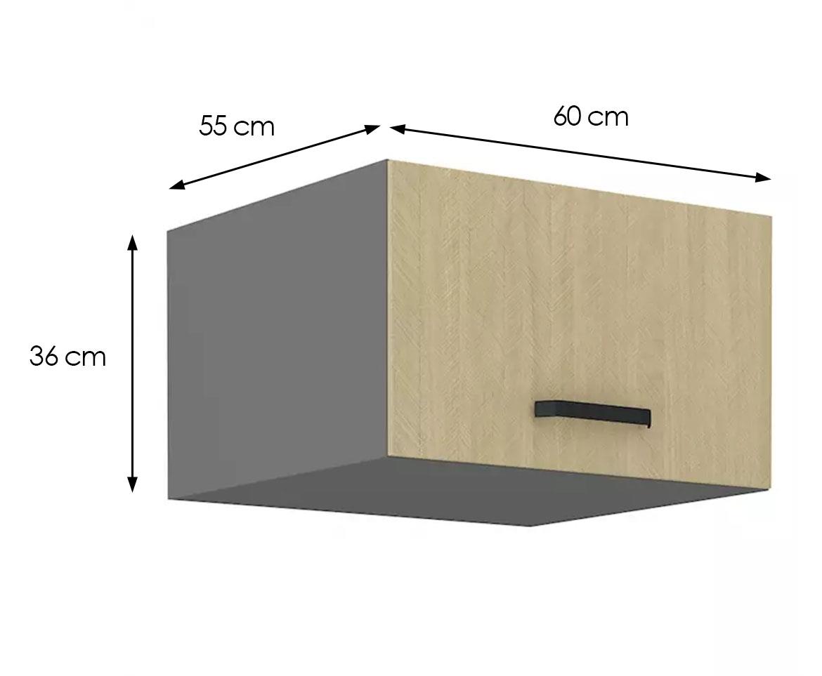 Scandi 60 nagu-36 1f kuhinjski element 1 vrata 60x55x36 cm natur/tamno sivi