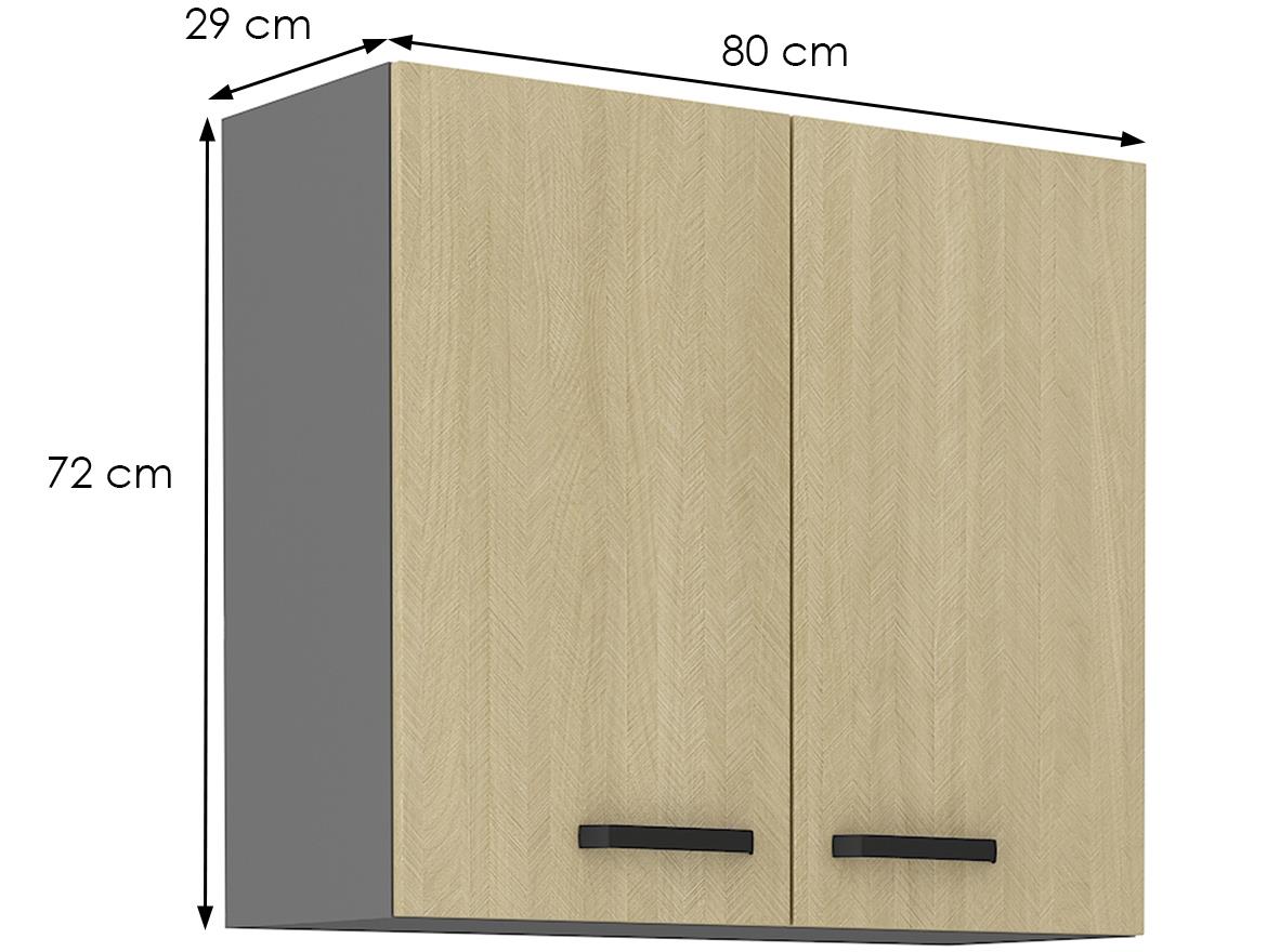 Scandi 80g-72 2f kuhinjski element 2 vrata 80x29x71,5 cm natur/tamno sivi