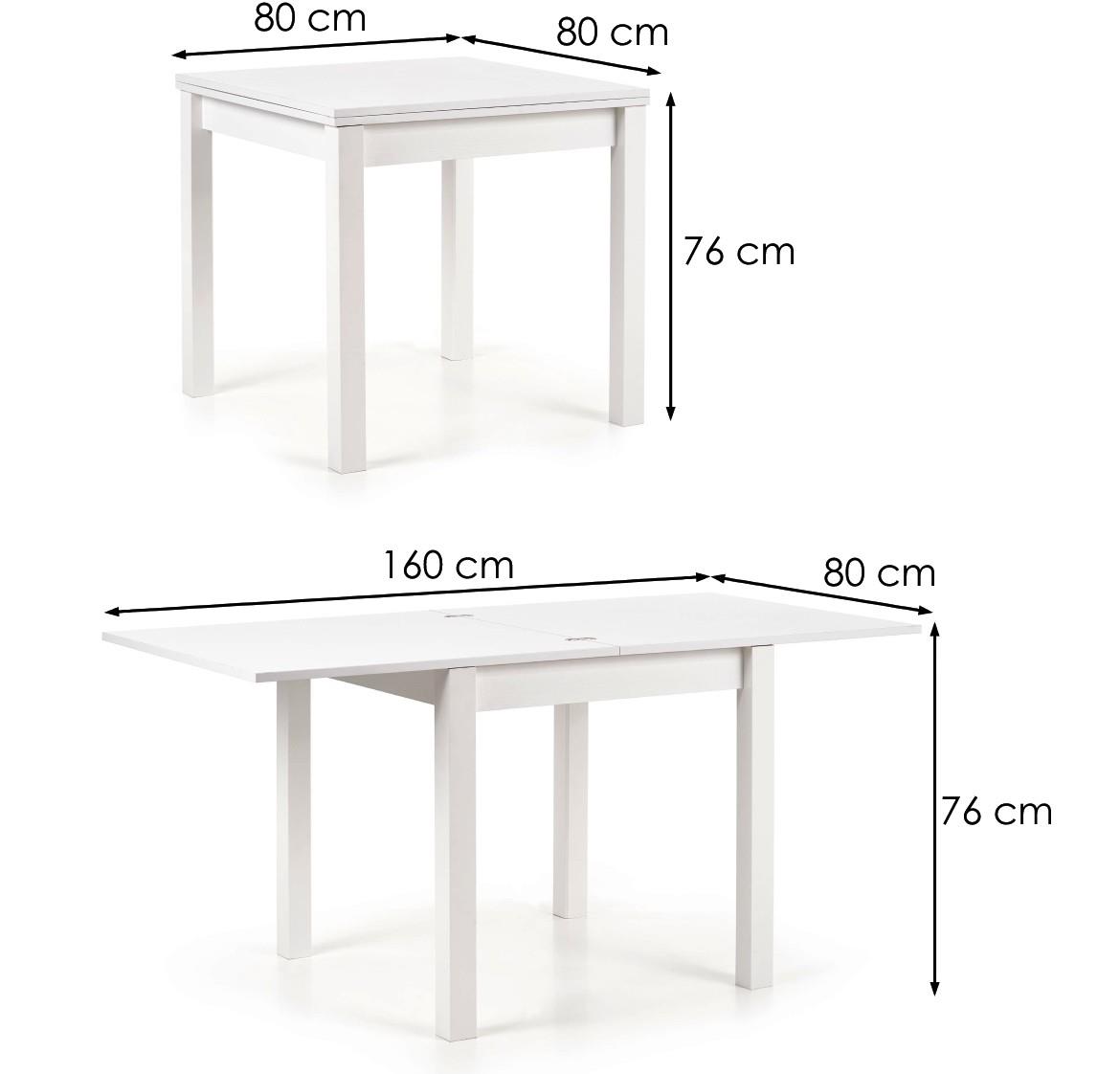 Grac?an Sto 80/160 Ploca/Abs/Mdf - Bela