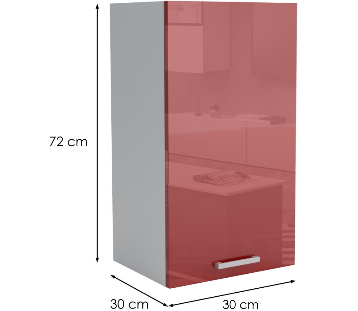 Lucjan  G1F 30 V-72 LUKS kuhinjski element 30x30x72 cm crveni