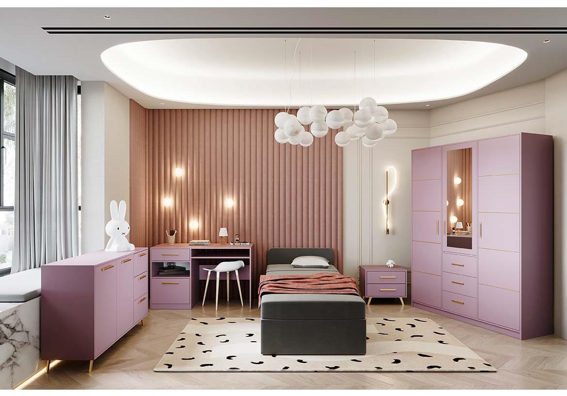 Nocni ormaric Bali 2 fioke 53,5x41x48 cm roze