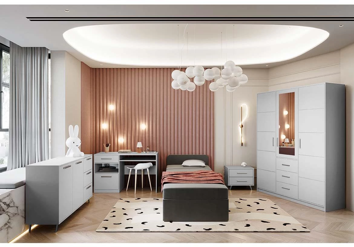 Nocni ormaric Bali 2 fioke 53,5x41x48 cm beli