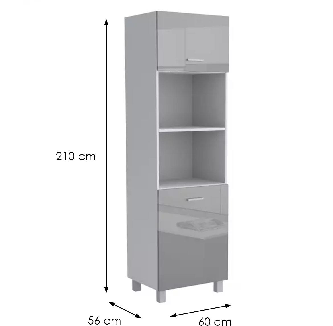 Luc?an 60KPM 2F 2100 LUKS kuhinjski element 60x56x210 cm sivi