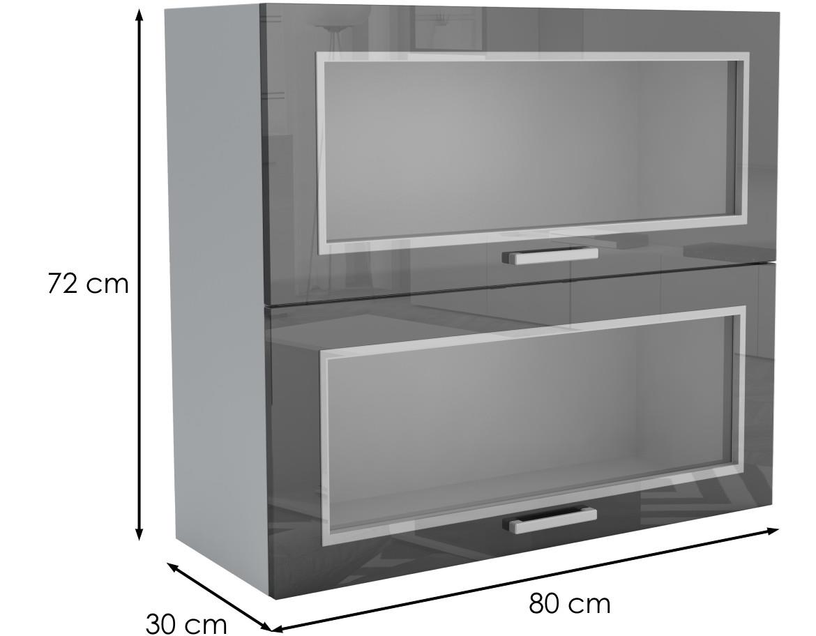 Lucjan 80G 20V LUKS kuhinjski element 80x30x72 cm crni