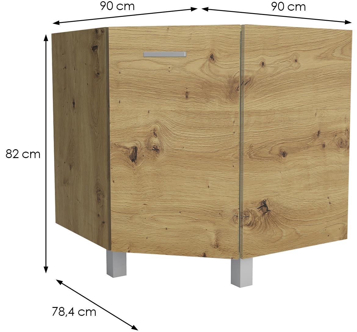 Luc?an 90/90 DNSK kuhinjski element 90x78,4x82 cm hrast