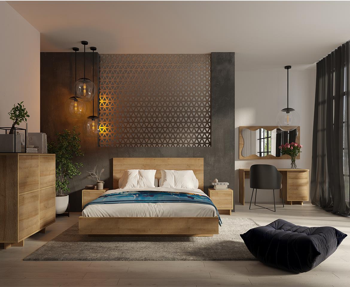 Noma N09 nocni ormaric 2 fioke 40x33x44 cm hrast