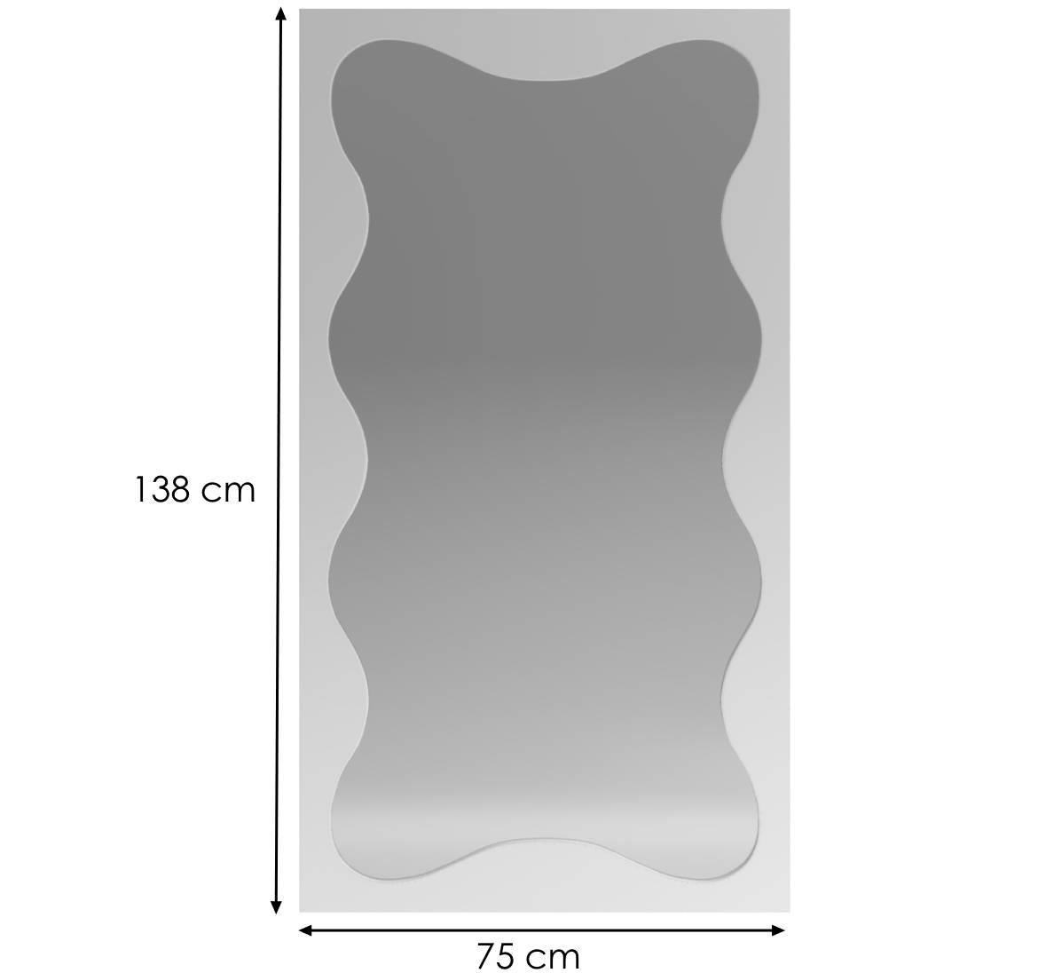 Noma n11 ogledalo 75x4x138 cm belo