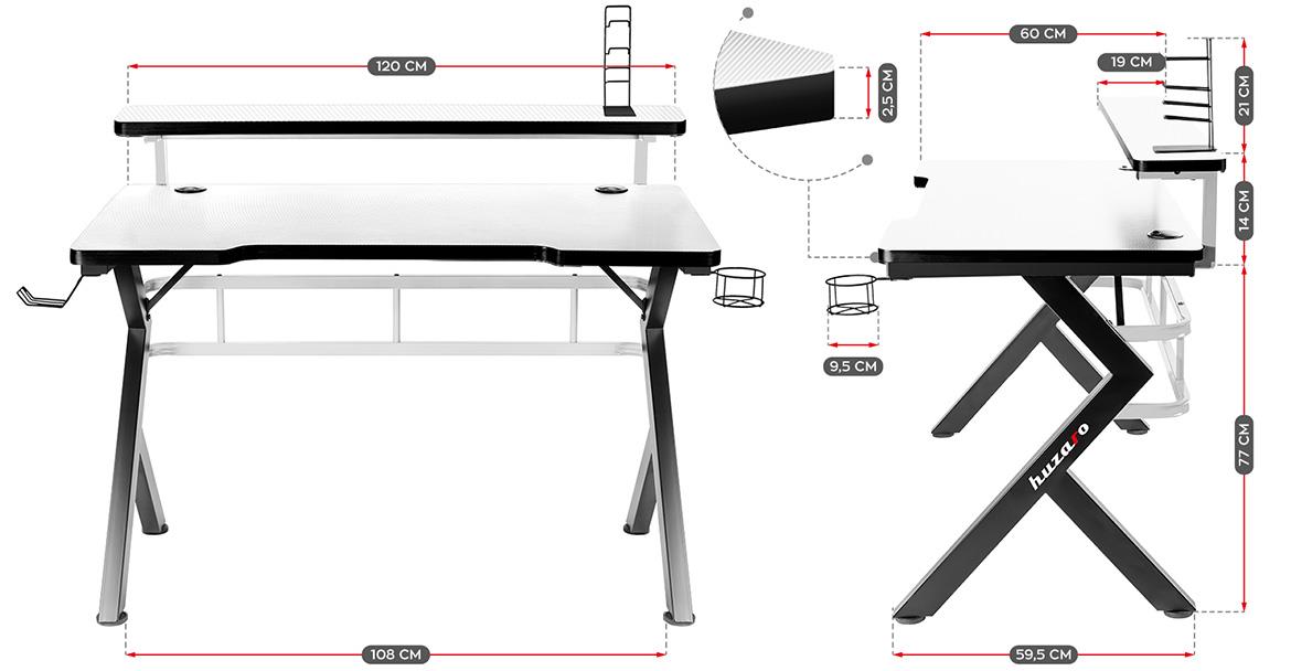 HZ-Hero 5.0 radni sto 120x60x84 cm beli