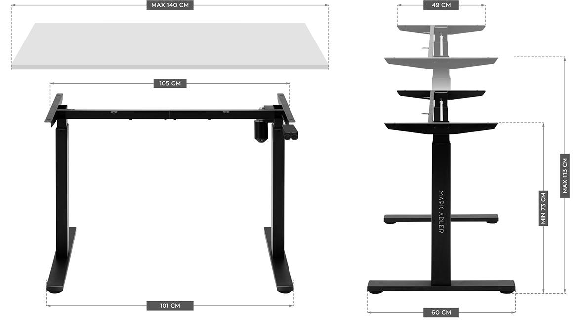 Xeno 2.0 elektricni stalak 101x60x73 cm