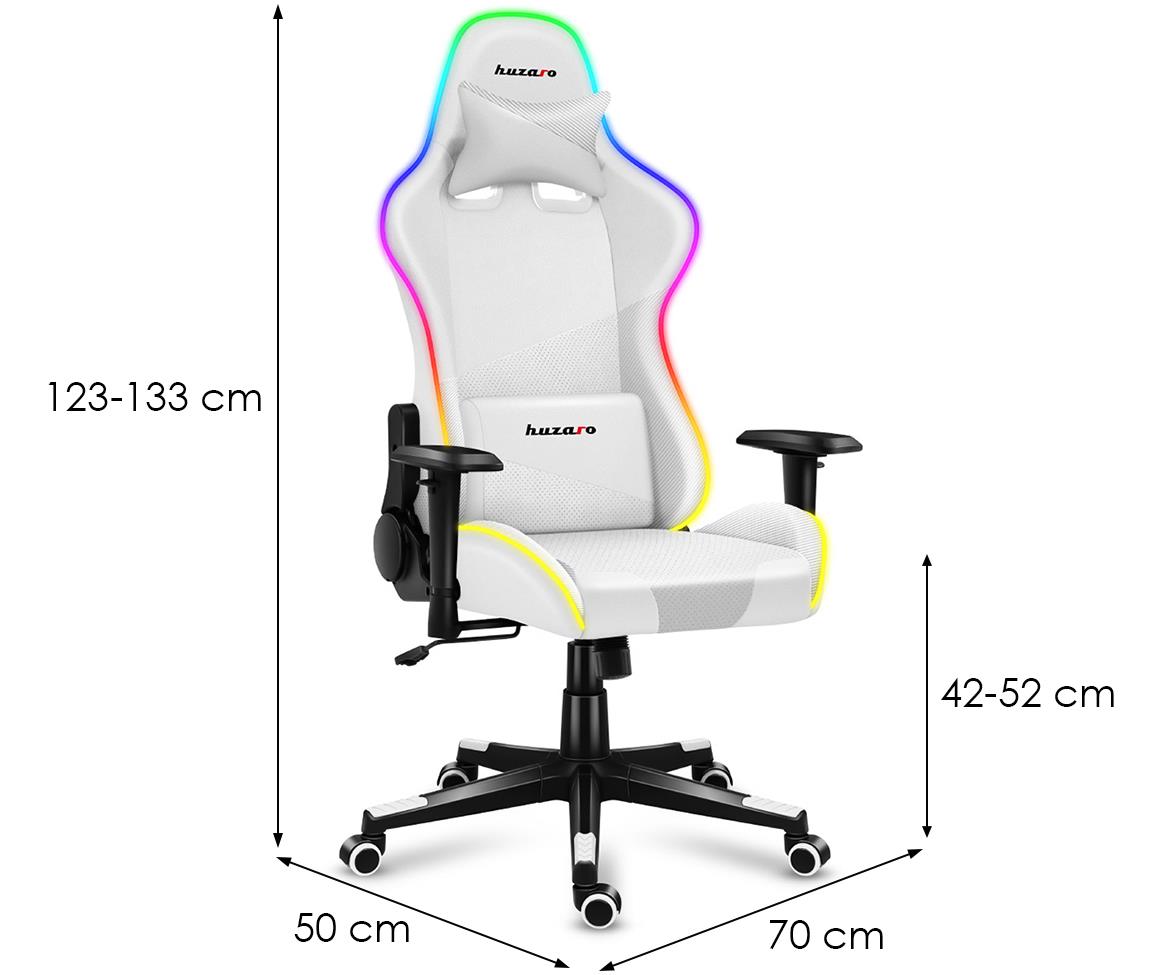 HZ-Force 6.2 RGB kancelarijska fotelja 70x50x123 cm bela