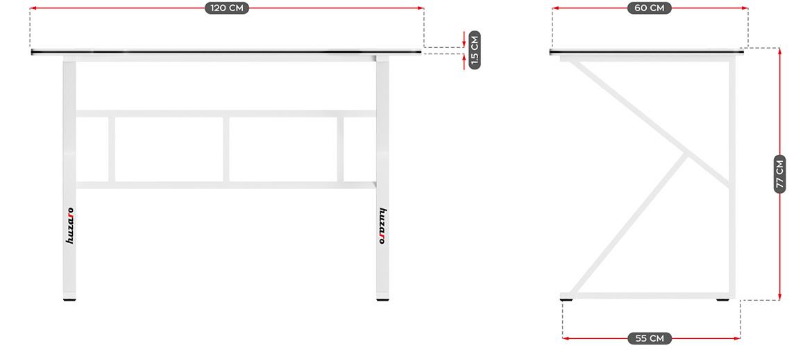 HZ-Hero 1.6 radni sto 120x60x77 cm beli