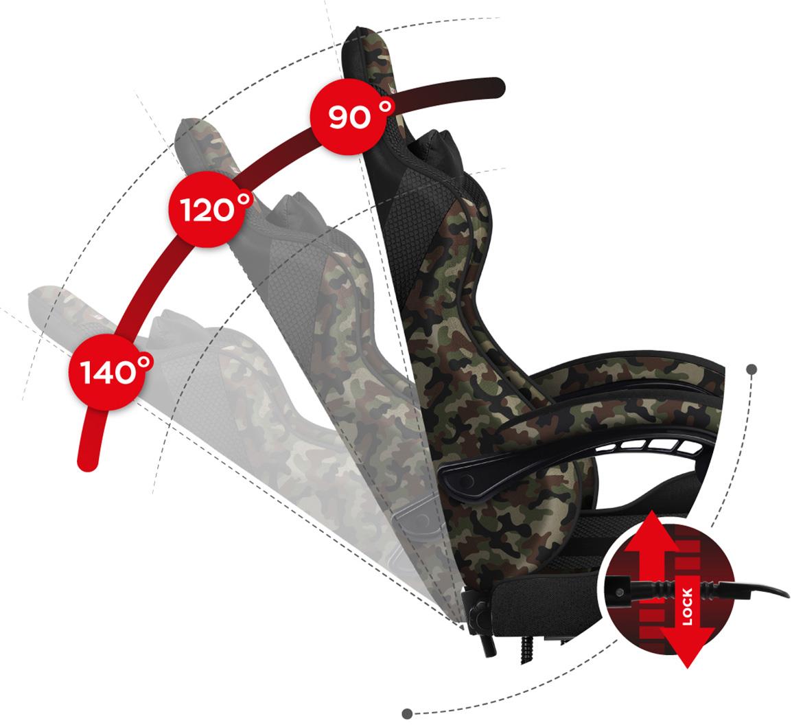 HZ-Force 4.7 kancelarijska fotelja 67x50x113 cm camo