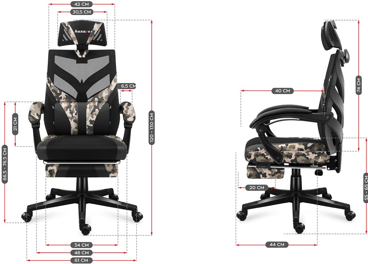 HZ-Combat 5.0 kancelarijska fotelja 61x44x120 cm camo