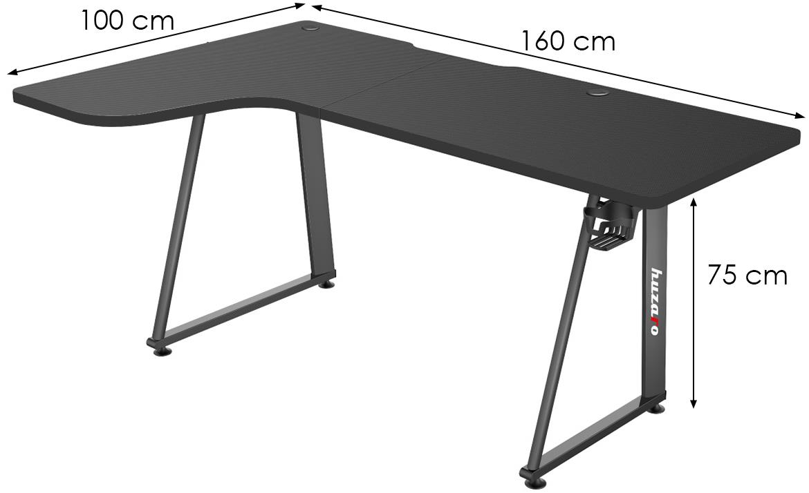 HZ-Hero 7.7 radni sto 160x100x75 cm crni