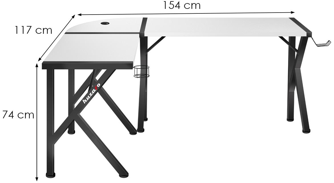 HZ-Hero 6.3 radni sto 154x117x74 cm beli