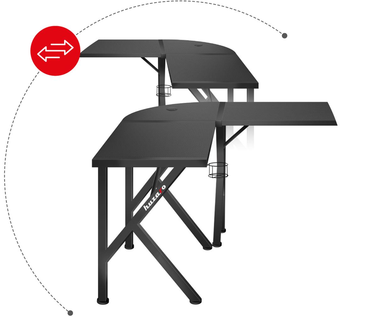 HZ-Hero 6.3 radni sto 154x117x74 cm crni