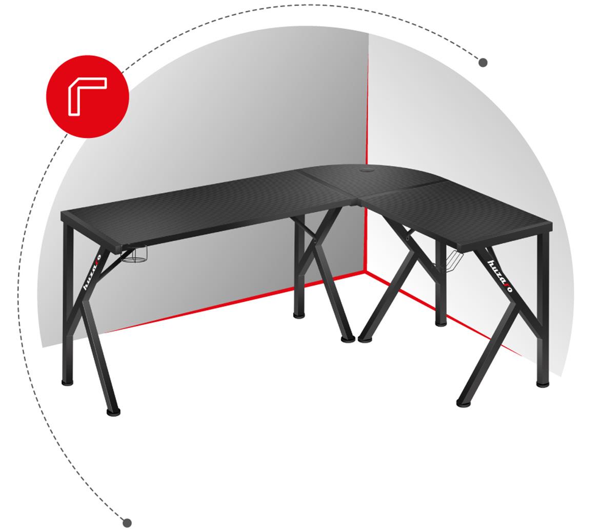 HZ-Hero 6.3 radni sto 154x117x74 cm crni